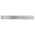 Universal Battery Universal Stainless Steel Ruler with Cork Back and Hanging Hole 12 Silver 59023